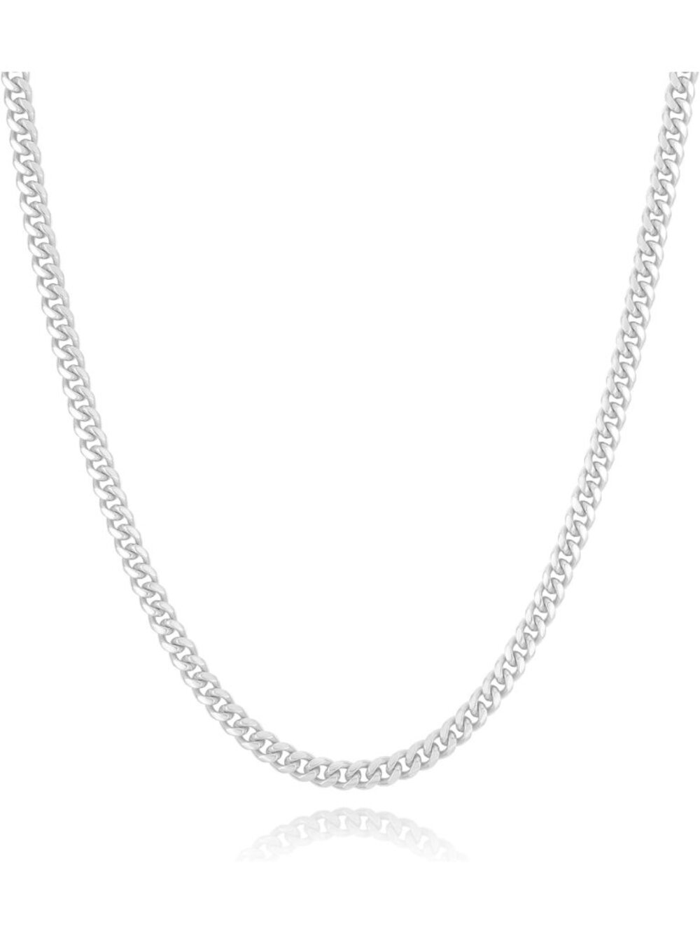 Solid 925 Sterling Silver Cuban Link Curb Chain Necklace for Men & Women, 16-30